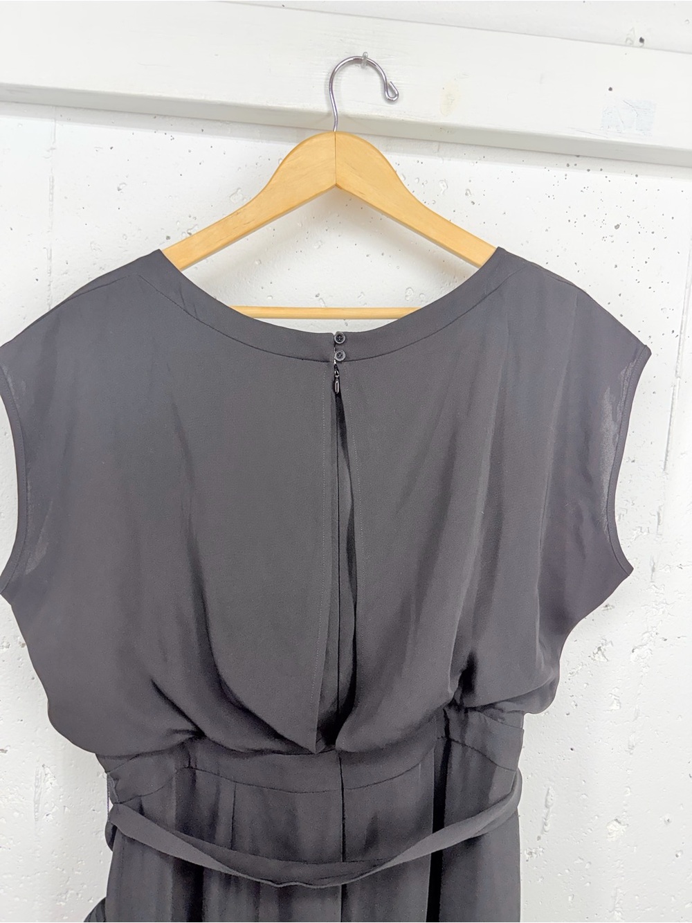 Eliza J Women's Size 14 Black Cap Sleeve Wide Leg Jumpsuit - Picture 8 of 16